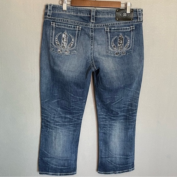 Women's D9 District 9 Rae Blue Denim Capri Jeans Size 34 - Picture 8 of 12